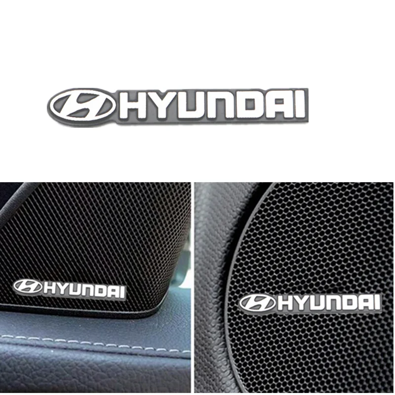3D алюминиевая Эмблема для интерьера динамика звуковой значок наклейка Hyundai Solaris