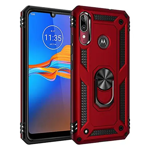 Чехол для Moto P40 с вращающимся кольцом, Двухслойное кольцо с подставкой, противоударный магнитный автомобильный чехол для Moto One Action