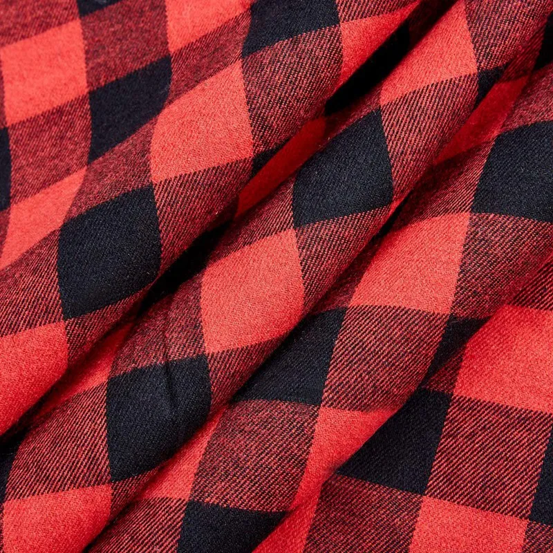 48-Inch Christmas Tree Skirt Red and Black Plaid Christmas Tree Skirt for Christmas Decorations Indoor and Outdoor, Christmas Pa