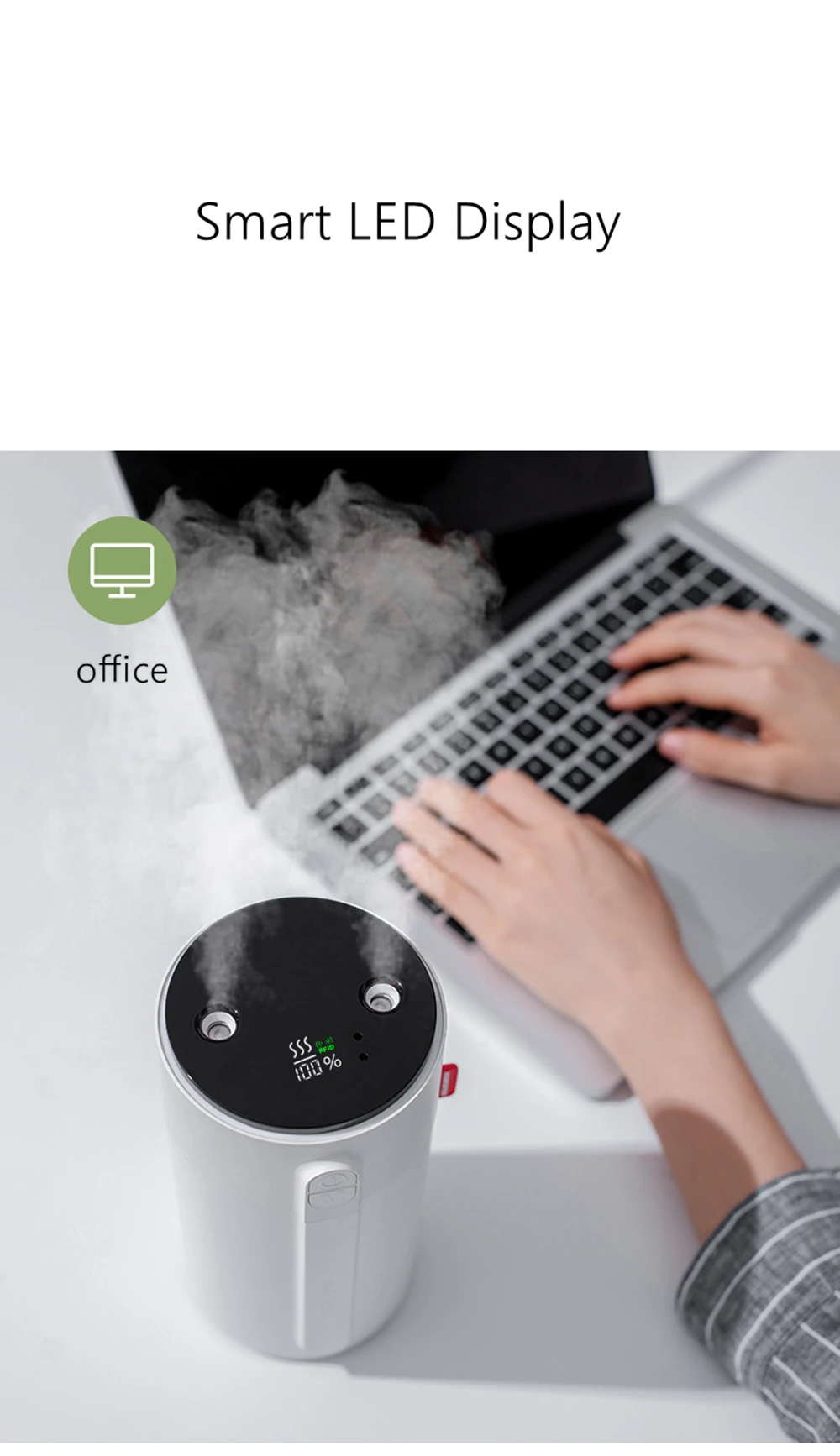 800ml Wireless Aromatherapy Diffuser Humidifier 2000mAh Battery Rechargeable Essential Oil Diffuser Air Humidifier For Home Car