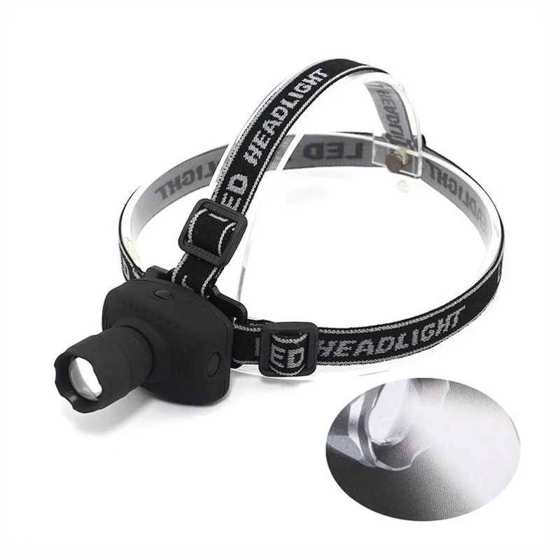 3w Led Headlamp Glare Telescopic Zoom Headlamp Outdoor Equipment Fishing Headlight Head Lamp Aaa