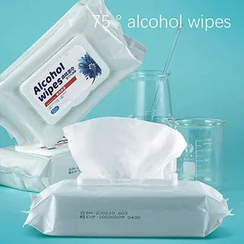 

75% Disinfecting Alcohol Wipes Disposable Hand Wipes Skin Toys Cleaning Bacteria Disinfection Wipes Alcohol Cotton Pieces