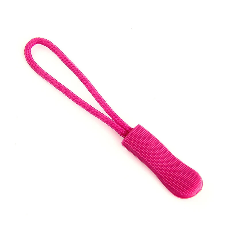 Rose red zipper pull 100 шт цветной молнии тяните тактический рюкзак конец верёвка для упражнений тег фиксатор молнии шнур аксессуары застежка-молния DIY молния голова Лариат слайдер - Цвет: Rose red zipper pull