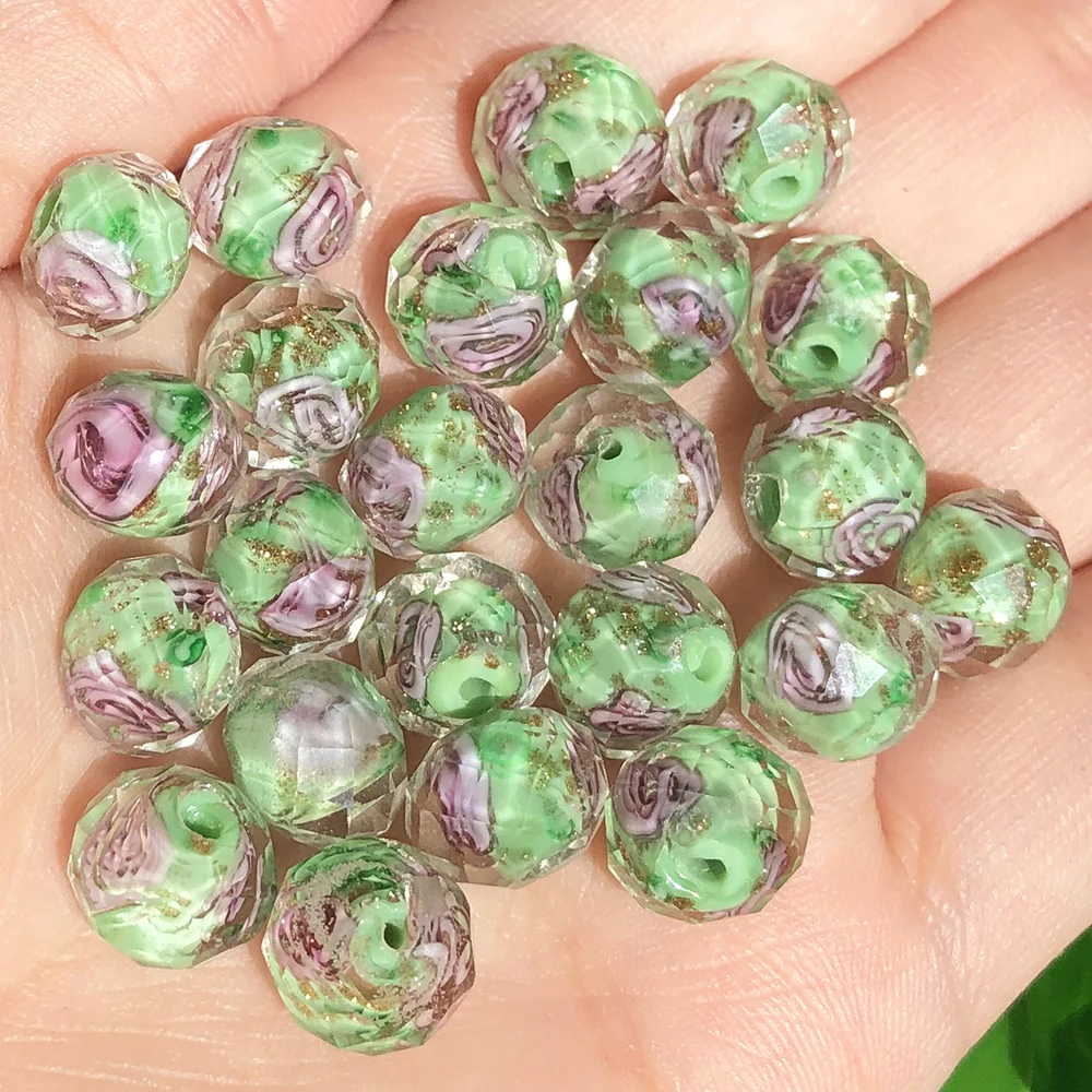 Perline Di Vetro Cristallo Sfaccettate 12mm - Rondelle Per Gioielli Fai Da Te (1 Filo)