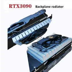 Adaptedto – radiateur de carte d'affichage md king Kong RTX3090/80/70, panneau arrière, ventilateur intégré, Machine d'extraction, mémoire vidéo 