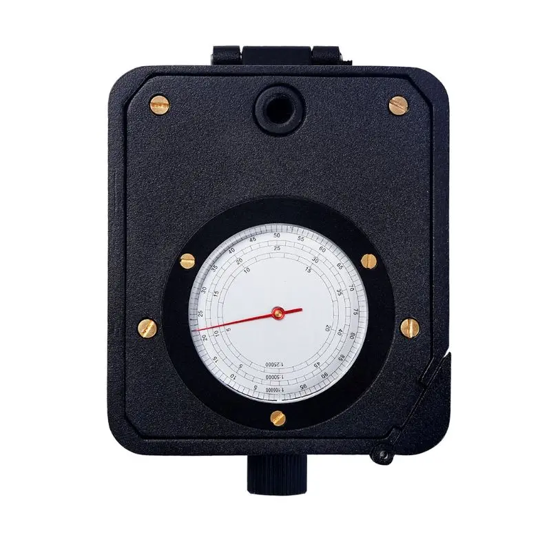 LED luminous black compass flip instrument map pulley measuring for Map ranging azimuth night illumination A6HC
