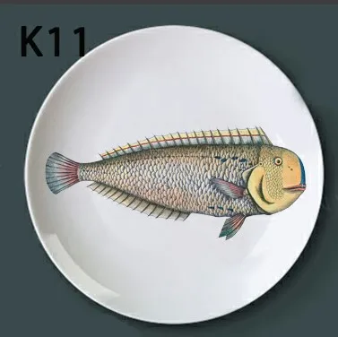 k11 Fornasetti декоративная тарелка, висящая керамическая ваза, ремесло, домашняя мебель, настенное декоративное блюдо, итальянский стиль, фоновая роспись, украшение - Цвет: k11
