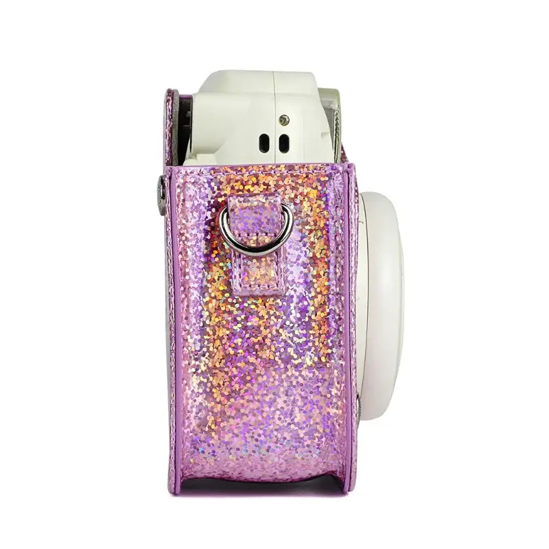 OOTDTY из искусственной кожи Кристалл Bling камера сумка чехол для Fujifilm Mini8/8+/9 камера