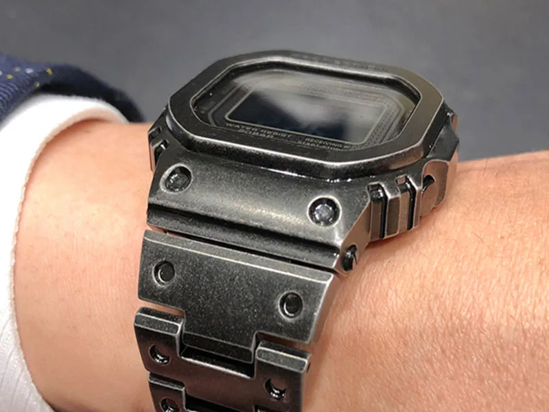 DW5600 металлический ремешок для часов 316L нержавеющая сталь Ремешки для наручных часов браслет ободок для DW5610 GMWB5000 GW5600 5030 5035 серии