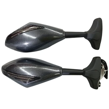 

Motorcycle LED Turn Signal Mirrors for KAWASAKI NINJa 6R 9R 650R 250R 636 YAMAHa YZF R1 R6 R6S/ SUZUKI GSXR 600 750 1000 KATANA