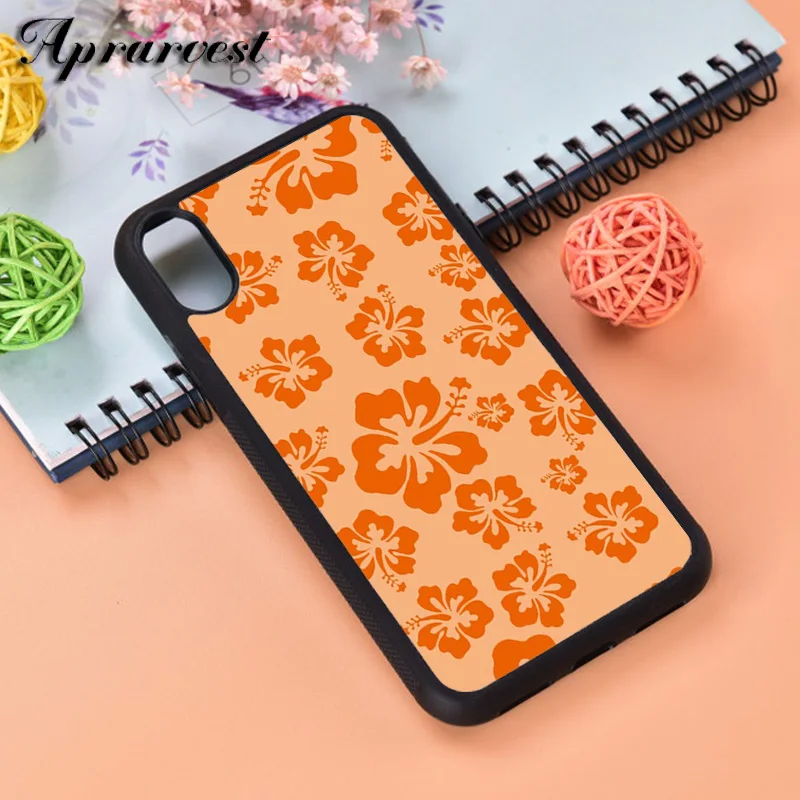 Aprarvest Orange Hibiscus Flower Tropical Hawaiian Cover In Gomma Per Telefono Per Iphone 6 6S 7 8 Plus X Xs Xr 11 12 Mini Pro Max