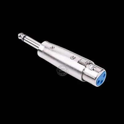 6,5 Мужской к Cannon XLR Женский Моно адаптер серебро для микрофона, аудио оборудования