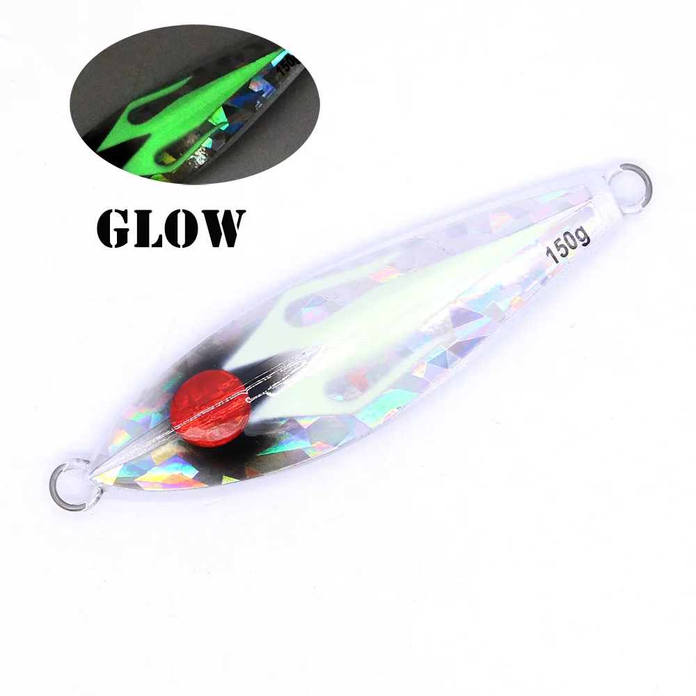 CASTFUN Artificial Baits Jigging Lure Jack Eye Slow 120g 150g 200g 1pc Slow Jigging Lure Fishing Jigs Metal Jigs
