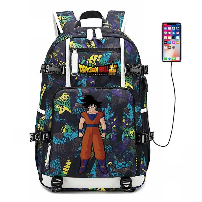 13 Школьные сумки с принтом Dragon Ball для девочек-подростков, Супер Saiyan, рюкзак для книг с usb-зарядкой, рюкзак для ноутбука, уличная дорожная сумка - Цвет: 13