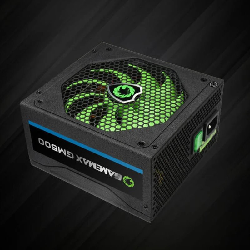 Блок питания для GameMax ATX12V полумодульный 80 плюс Бронзовый бесшумный блок питания для видеоигр 500 Вт блок питания GM-500