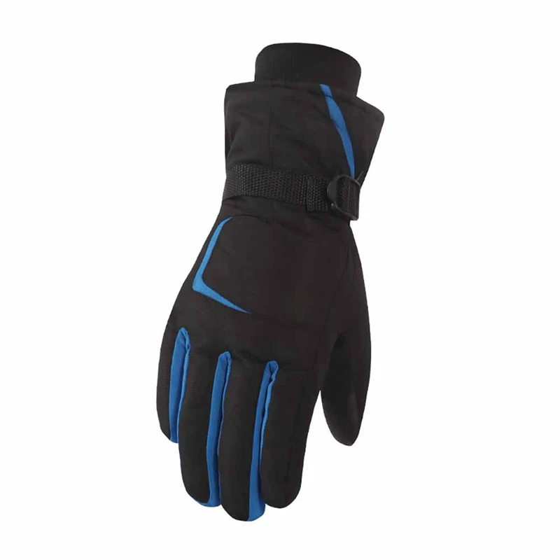 Водонепроницаемые зимние теплые перчатки мужские лыжные перчатки Сноуборд мотоциклетные перчатки зимние велосипедные перчатки - Цвет: L