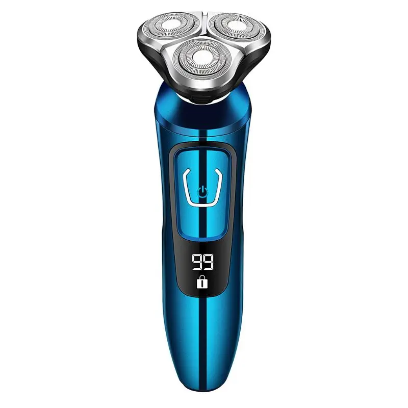 Интеллектуальная электробритва с цифровым дисплеем, электробритва для сухой и влажной уборки, электрическая бритва для мужчин, перезаряжаемая USB машинка для бритья бороды, для лица, Shav