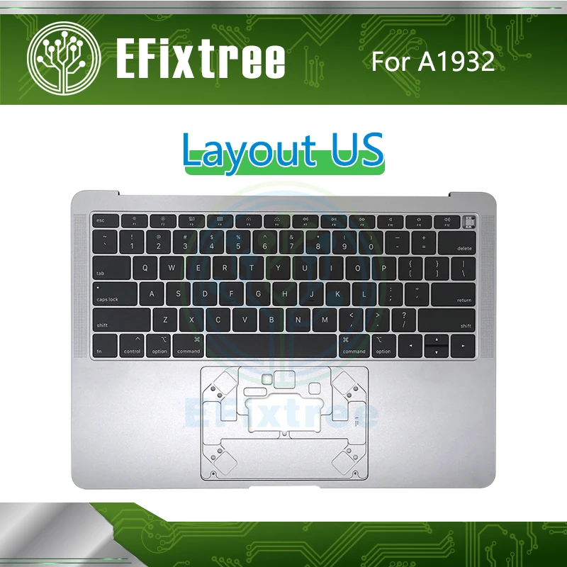 A1932 Топ чехол с клавиатурой, английская раскладка США, пламрест, Космический серый, для Macbook Air retina 1" 13,3" MRE82 EMC 3184