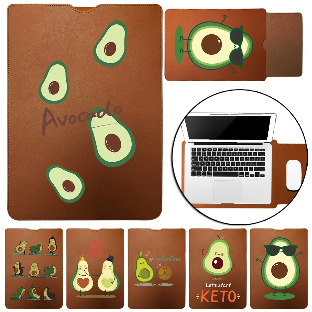 

Universal Laptop Bag for Xiaomi Macbook Pro 13 Avocado Pattern Briefcase Notebook Sleeve Bag PC Case Computer Accessories
