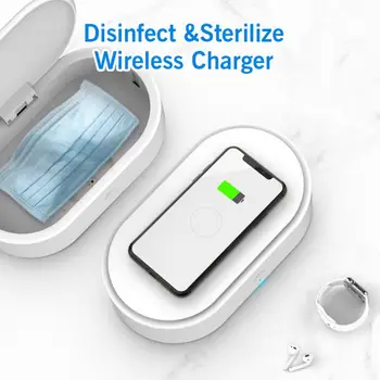 

UV Sterilizer Box For Phone Cleaner Sanitizer Wireless Quick Charger Disinfection Box Ultraviolet LED Light Sterilizer Cabinet