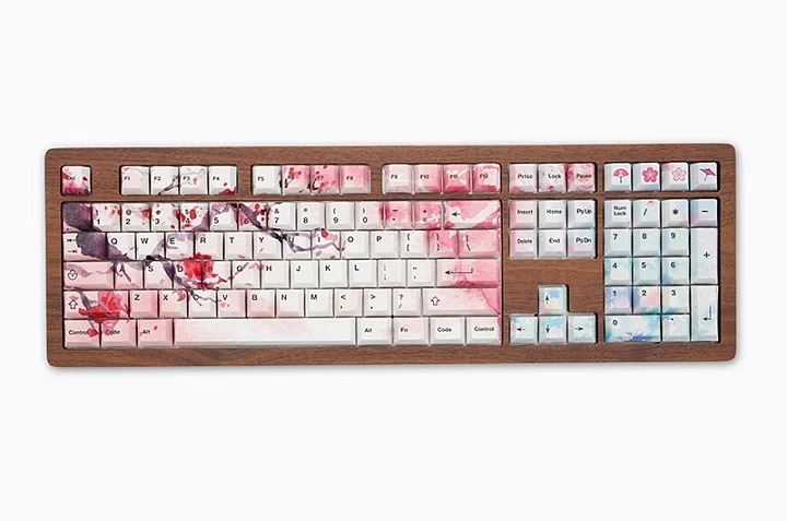 108 keys Краситель субкровать pbt Keycap Вишневый профиль fit gk64 Keycaps - Цвет: 108 keys