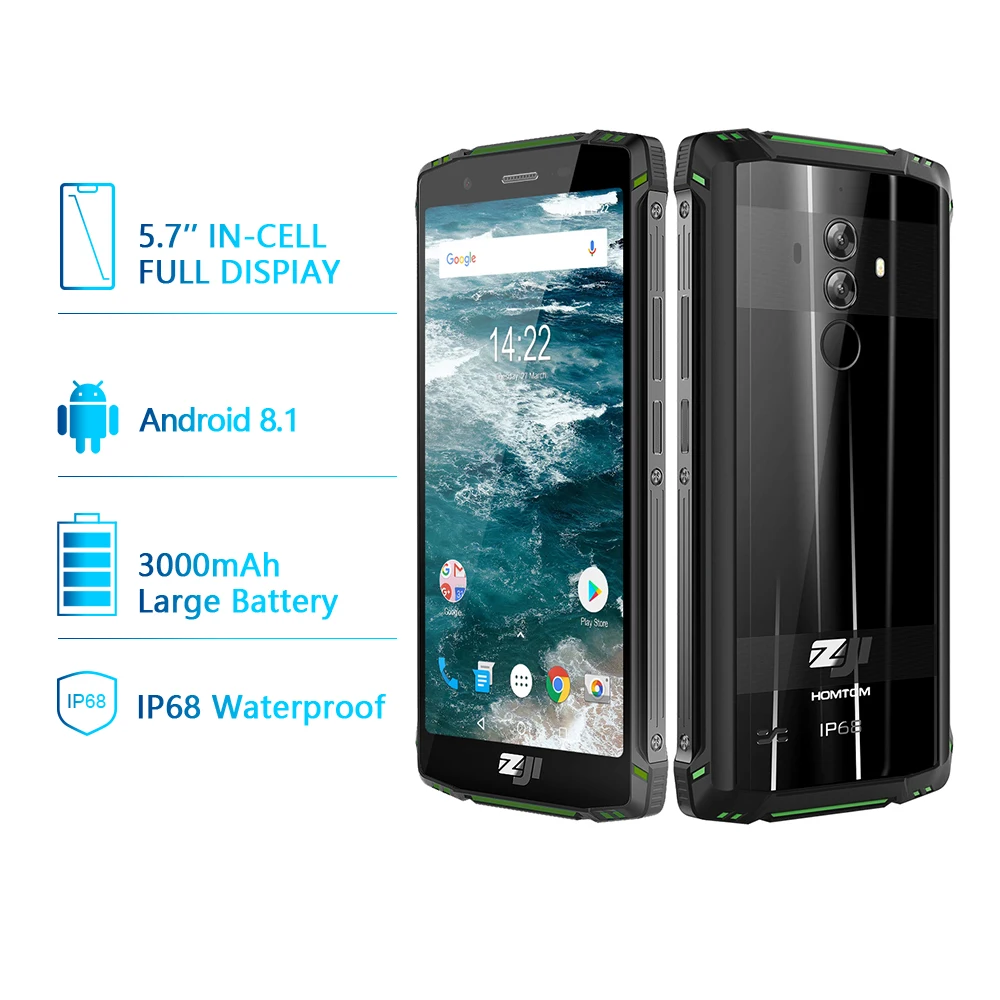 Цена Глобальная версия waterproof ZJI Z9 Helio P23 IP68 Водонепроницаемый 4G LTE смартфон 5,7 дюймов 6 ГБ + 64 ГБ rom 5500 мАч полный диапазон мобильного телефона