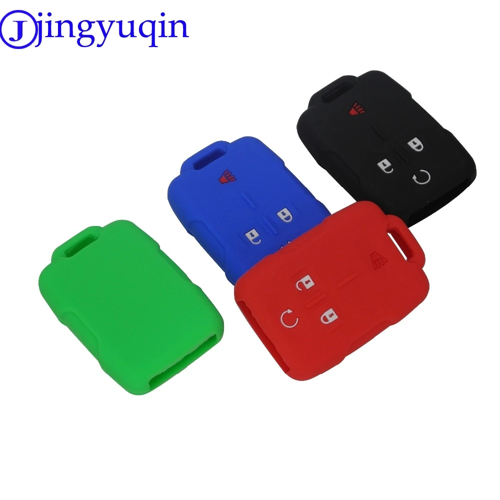 Jingyuqin 4 кнопки силиконовый пульт дистанционного ключа чехол для Cadillac/Chevrolet Silverado/GMC