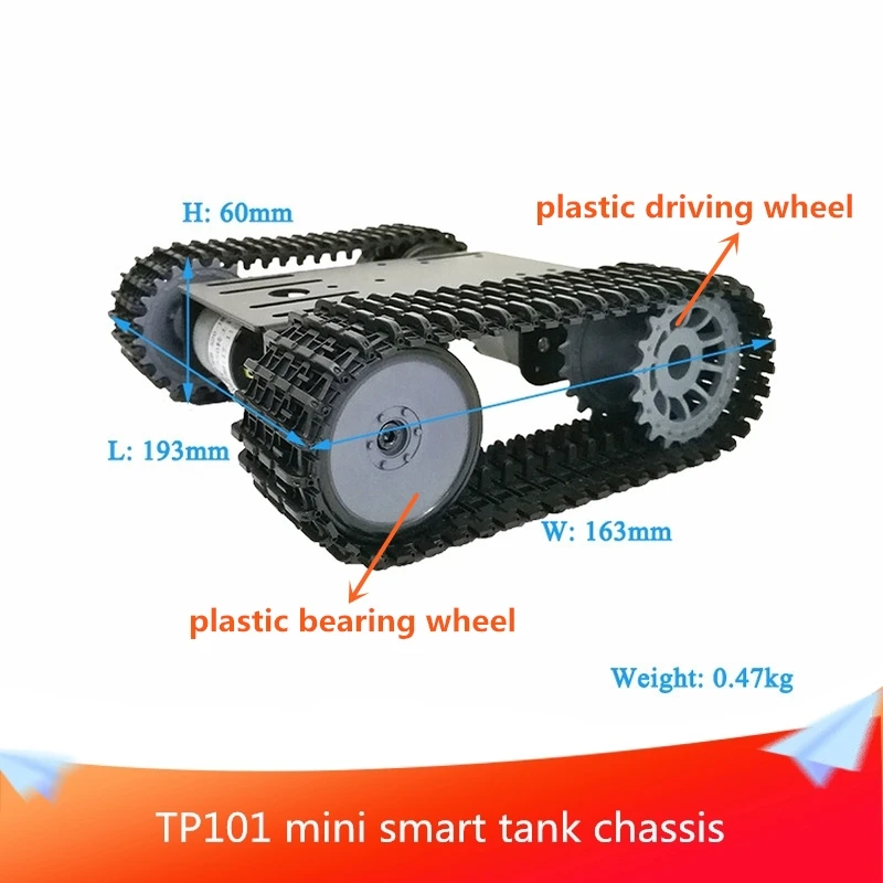 TP101 Smart Tank Chassis Raupenfahrgestell mit zwei Gleichstrommotoren 