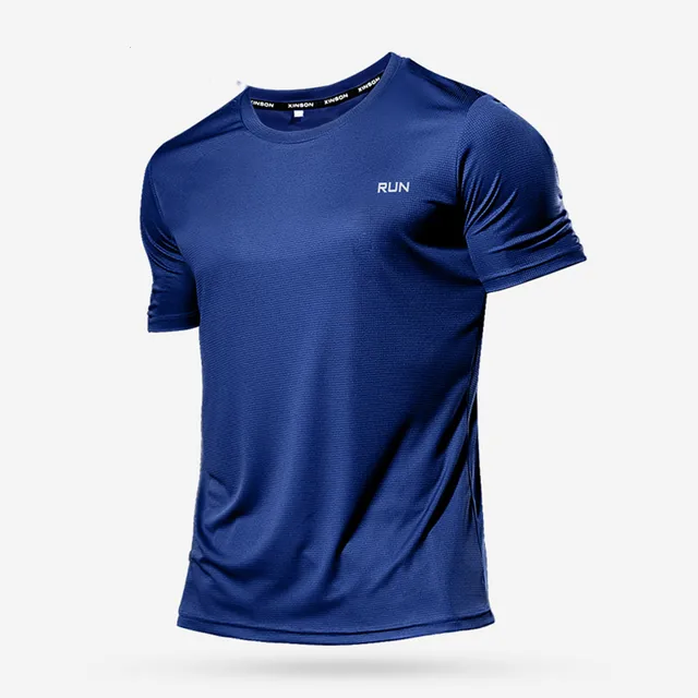 Multicolor Quick Dry Short Sleeve Sport T Shirt Gym Jerseys Fitness Shirt Trainer Running T-Shirt Men's Breathable Sportswear 2