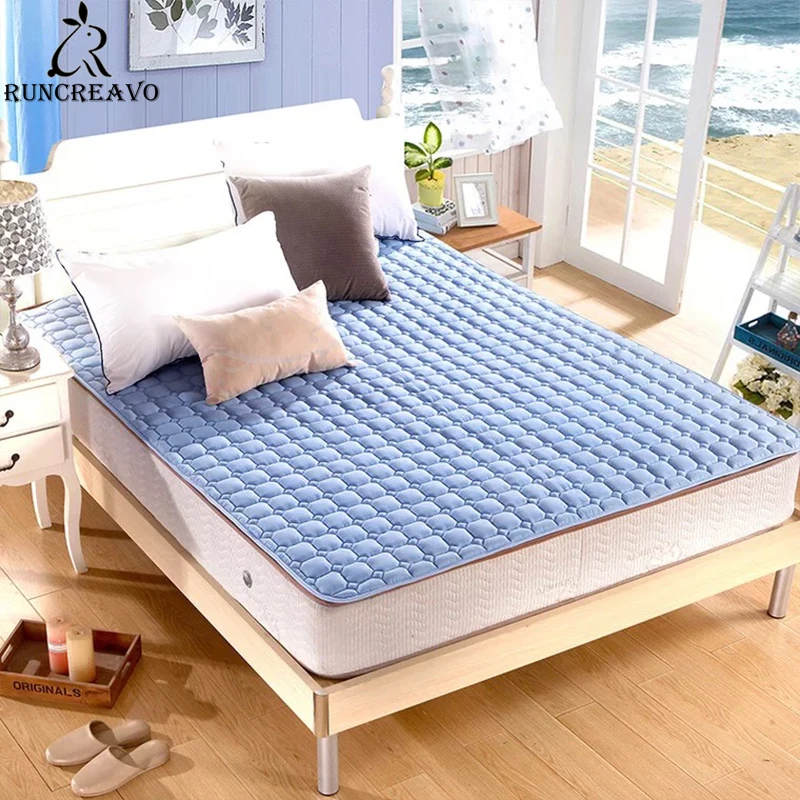 100% Washed Fold Cotton Tatami Mattress Double Single Student Dormitory Bed Topper Super Warm Mat with Straps | Мебель