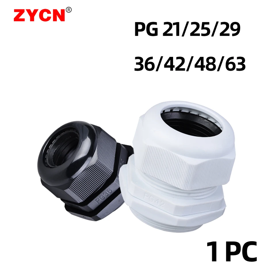 Passacavi Impermeabili Nylon PG7-PG21 IP68 - Set Da 10 Pezzi - Connettori Elettrici Per Cavi - 4