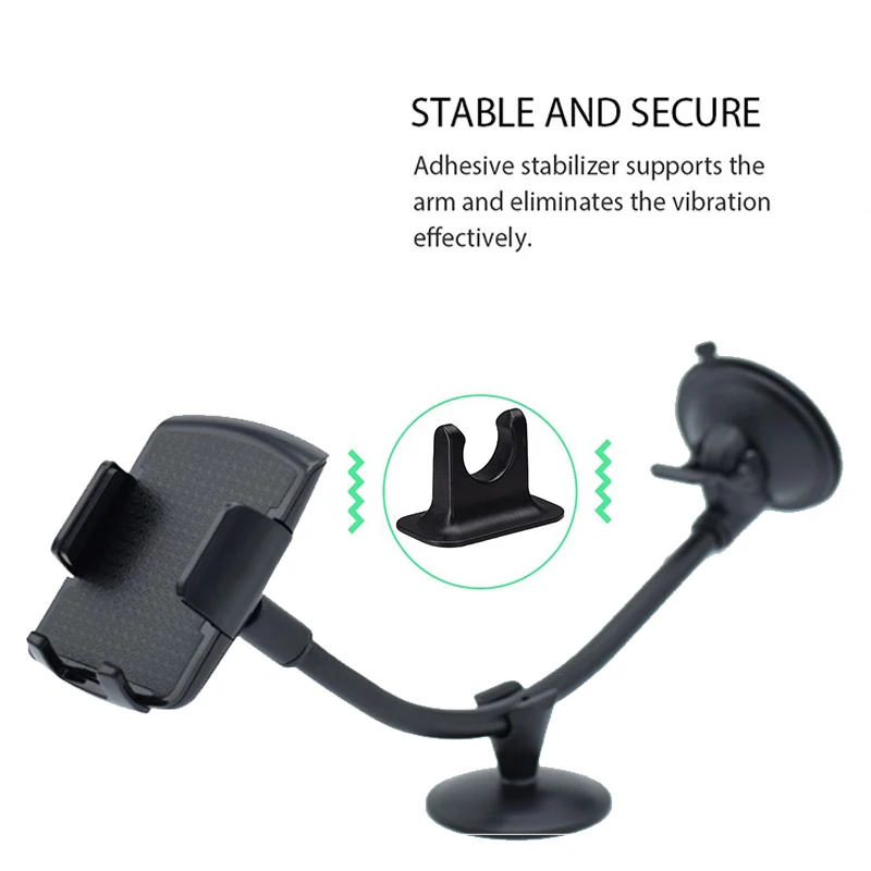 Windshield Car Phone Mount Universal Cell Phone Holder Car Long Arm Holder for Huawei Xiaomi iPhone in Car