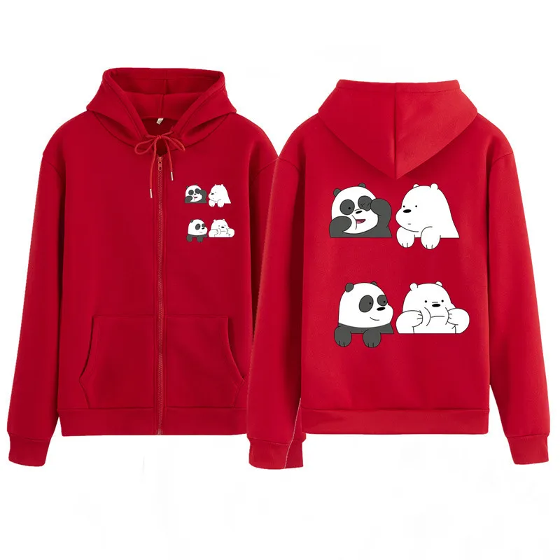 

2020 spring jacket animal panda bear sweatshirt women Girl couple hoodies valentine's day gift