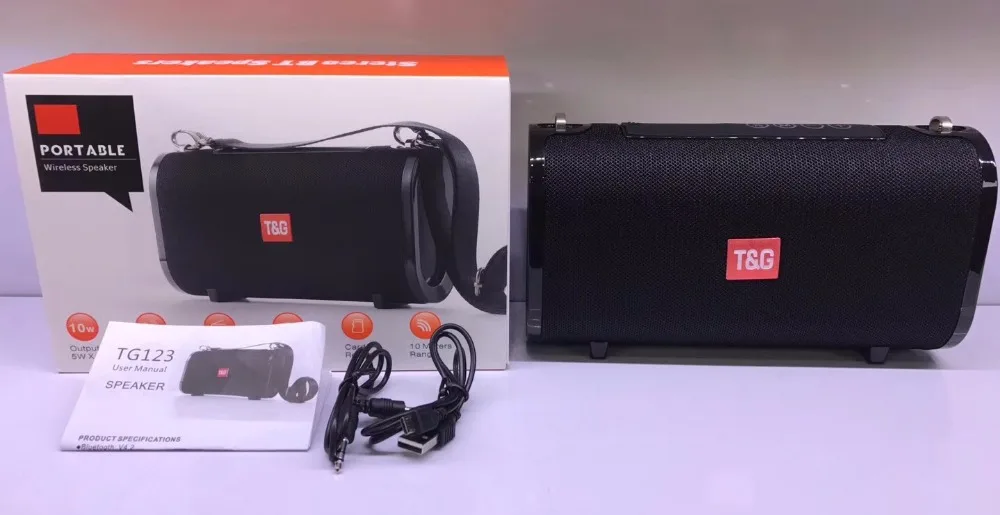 TG123 водонепроницаемый беспроводной Bluetooth 4,2 динамик супер бас сабвуфер портативная музыкальная магнитола FM портативный стерео-динамик+ 16G TF карта