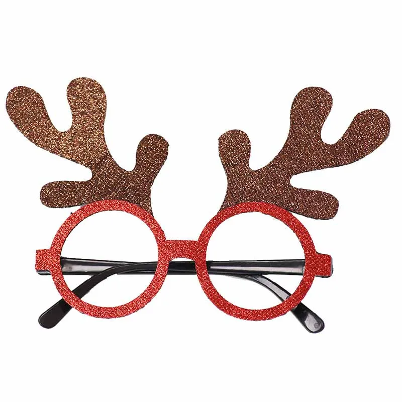 New Year Glasses Gifts Merry Christmas Eve Decorations Party For Home Ornaments Decor Xmas Tree Santa Claus Deer Snowman