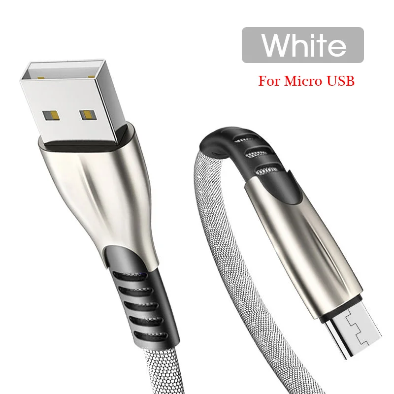 1 м 2 м mi cro USB кабель для быстрой зарядки для Xiaomi Redmi Note 7 Pro Android мобильный телефон type-C кабель для передачи данных зарядное устройство для Xiaomi mi 9 - Цвет: White-Micro