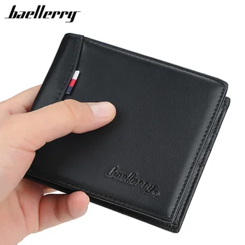 

Baellerry Two Folding Male Wallet New Card Purse Multifunction Organ Short Wallets For Male Zipper Wallet With Coin Pocket Purse