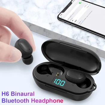 

TWS 5.0 Bluetooth Earphone Digital Display Headphones Wireless Sport Headphone Headset with Microphones and Charging Compartment