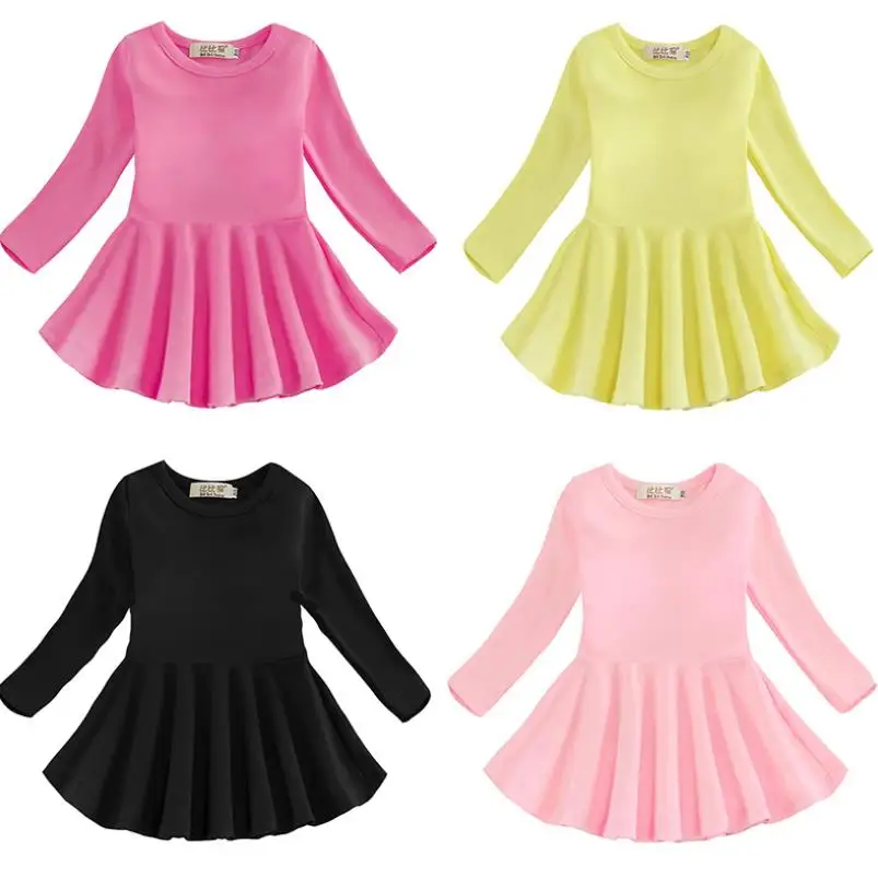 

Girls Dress 2021 New Fashion spring and autumn Children Long Sleeve Lotus leaf baby girl Party Princess Dresses for kids 0-4Y