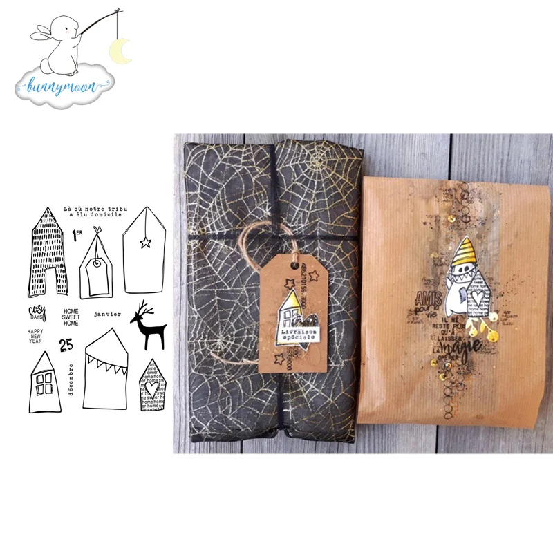 CH крыша прозрачный силиконовый штамп запечатать себя Скрапбукинг альбом листы