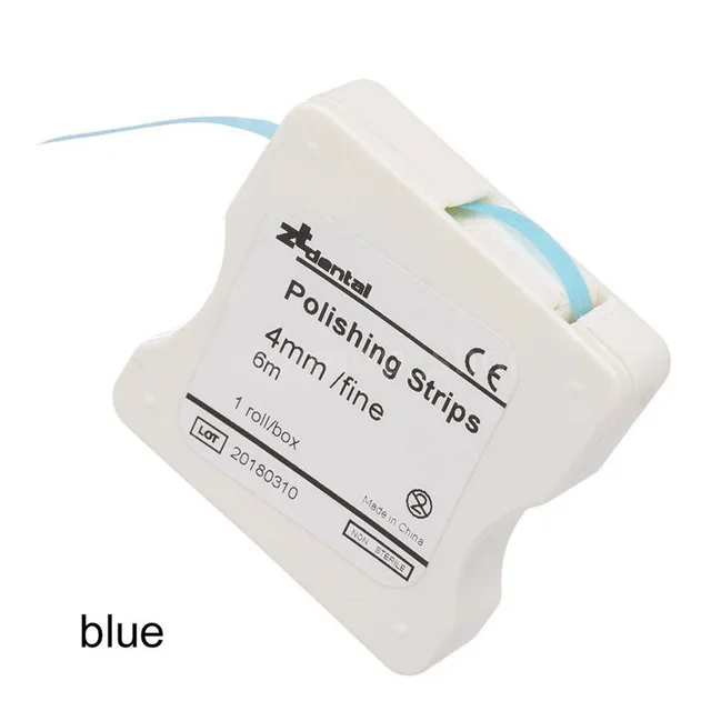 Blue 1 рулон Стоматологическая Полировочная полоса 4 мм Полировочная лента для зубов Полировочная полировальная Полировочная лента для зубов - Цвет: Blue