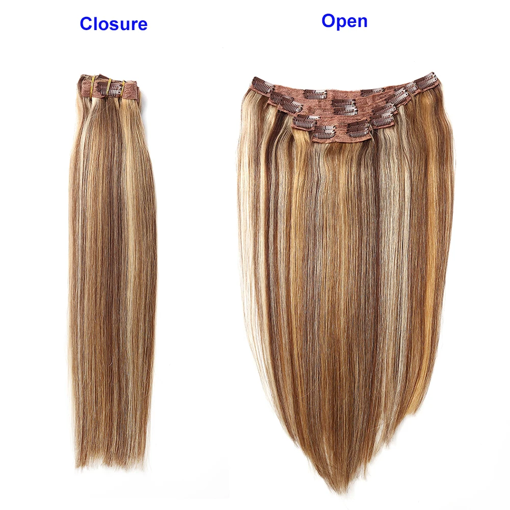 Sindra Clip In Remy Human Hair Extension 14 16 18 20 120g 7pcs Straight Clip in Natural Human Hair (4)