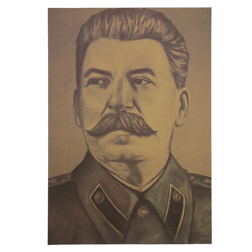 TIE LER Сталин СССР крафт-бумага плакат для кафе-баров Кухня Декор плакаты Украшение Винтаж Плакат Ретро 50x35 см наклейки на стену