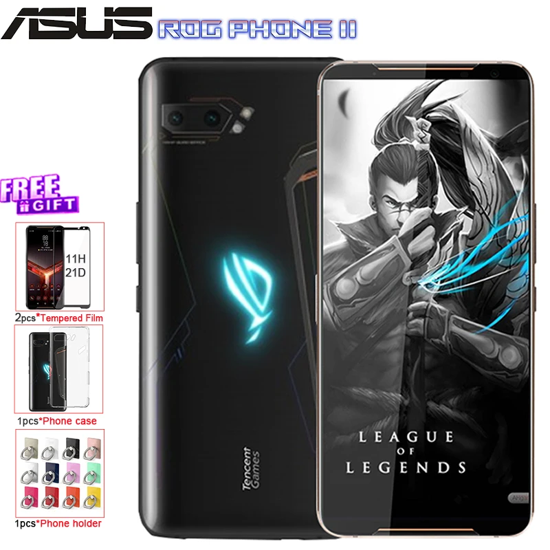 ASUS ROG Phone 2 Мобильный телефон 6 59 ”8G 128G Snapdragon 855 Plus 96 Ghz 48MP Android 9 6000mAh NFC игровой
