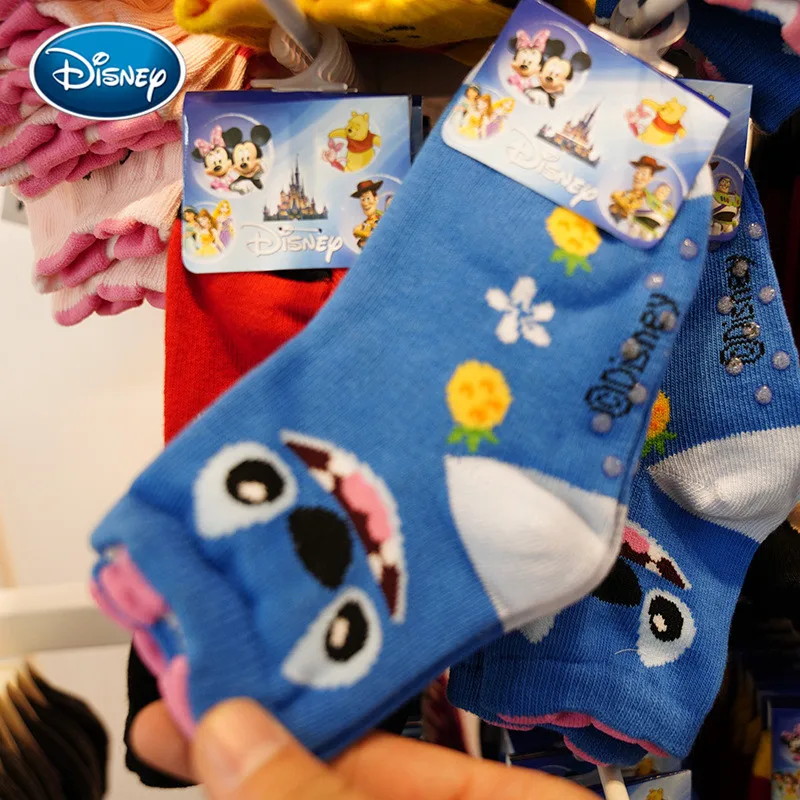 Disney cute baby socks mickey/minnie/pig cartoon printed cotton socks 3-10 years old children autumn&winter socks