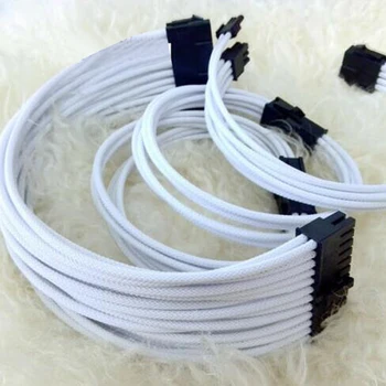 

New Power Single Sleeved 8Pin CPU to 4+4Pin Extender PC Extension Set Cable