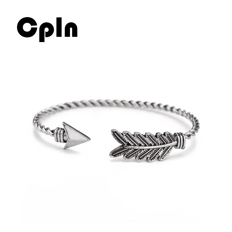 Cpln 2019 новый тренд треугольная стрела перо браслеты с растительным орнаментом для