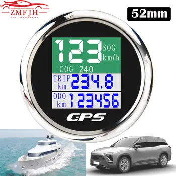 

Universal Boat Car 52mm GPS Speedometer Waterproof TFT Screen Digital Speed Odometer Trip COG Voltmeter 9-32V with GPS Antenna