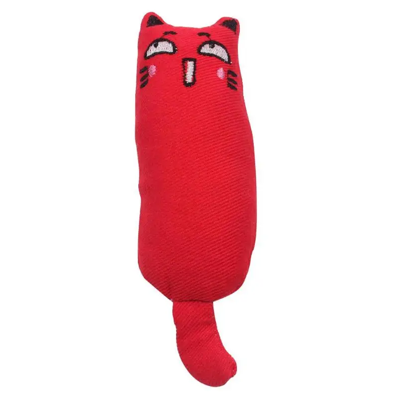 Зуб шлифовальный Catnip игрушка интерактивный питомец кошка жевательные когти игрушки для укуса большого пальца - Цвет: Красный