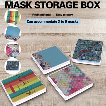 

Mask storage box mask packaging box moisture-proof and dustproof portable plastic rectangular storage box disposable mask box